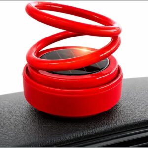 Car Perfume Solar Powered Rotating Ring Air Freshener for Dashboard